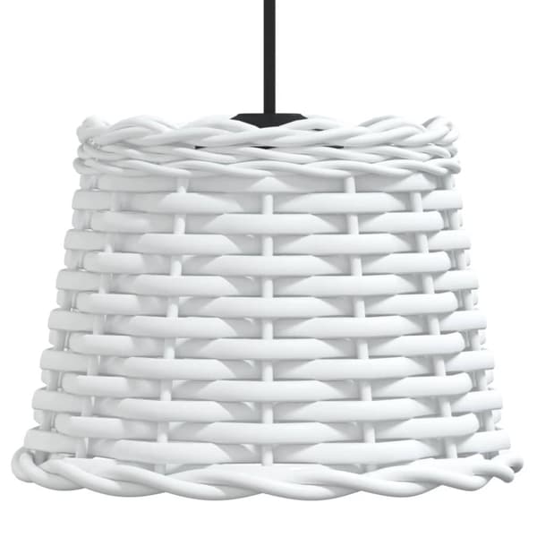 lampeskærm til loftlampe Ø20x15 cm flet hvid