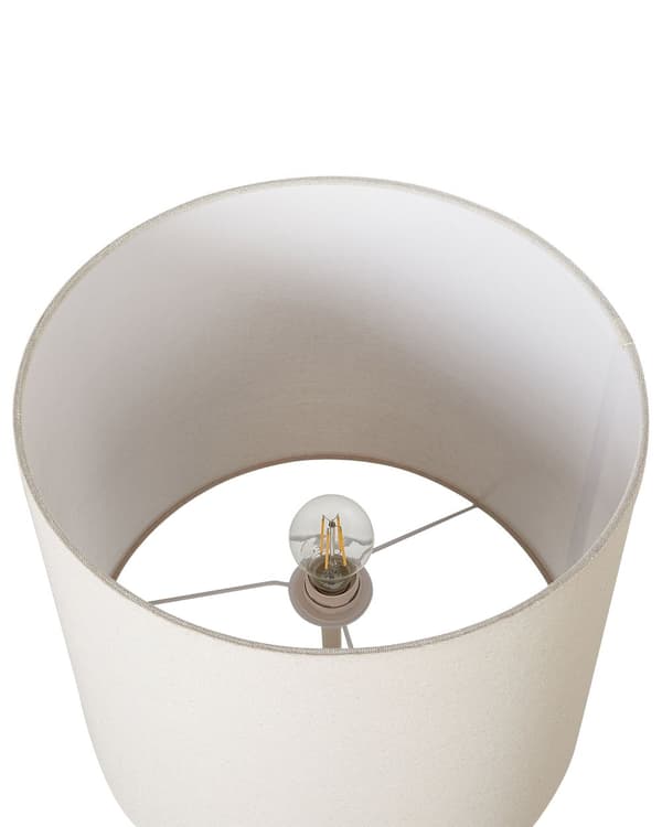 Golvlampa Vit Linne Metall 160 cm Dekorativ Bas Skärm Modern Stil Vardagsrum Kontor Sovrum