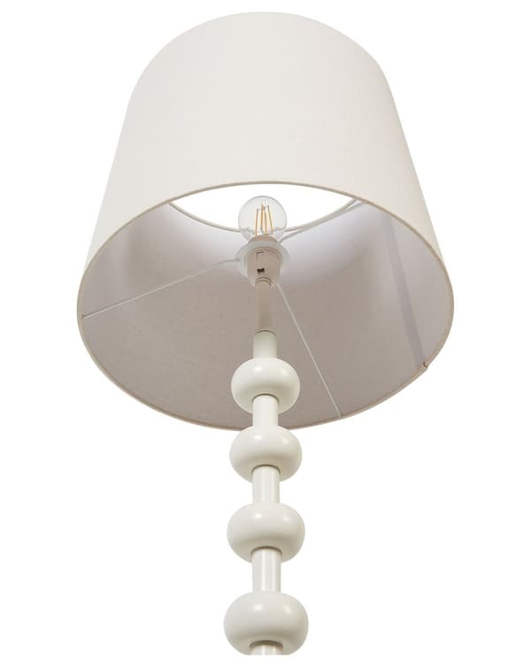 Golvlampa Vit Linne Metall 160 cm Dekorativ Bas Skärm Modern Stil Vardagsrum Kontor Sovrum