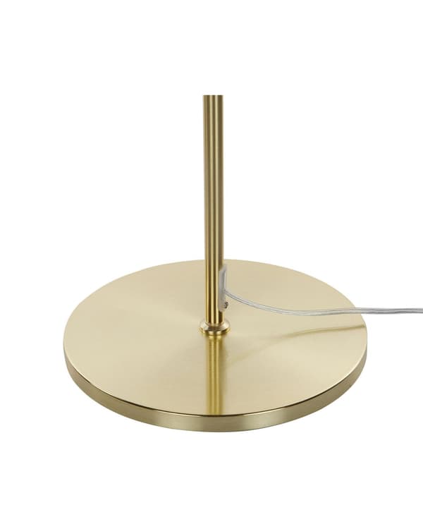 Golvlampa Brun och guld Linne Metall 137 cm Bas Tofsar Skärm Modern Stil Vardagsrum Kontor Sovrum