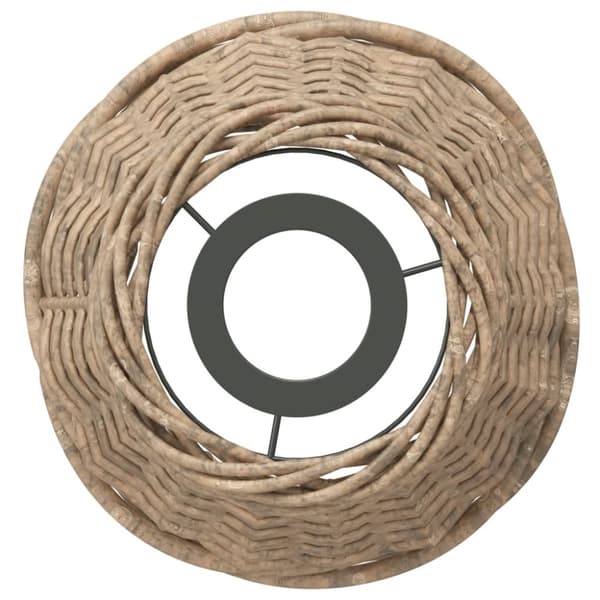 lampeskærm til loftlampe Ø15x12 cm flet brun