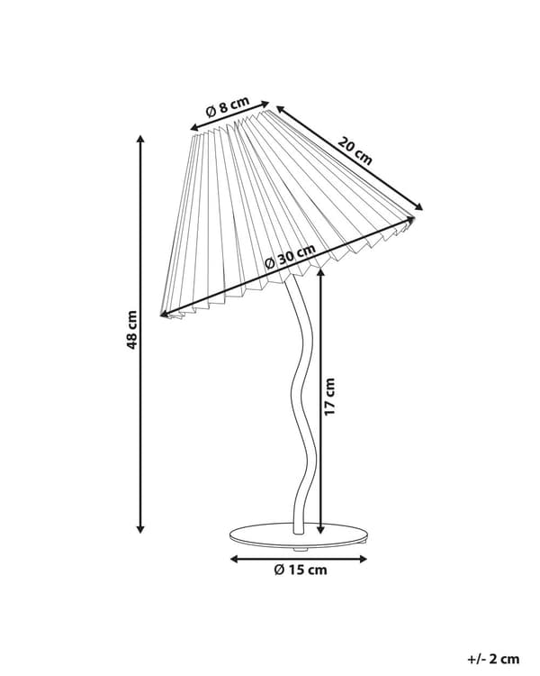 Bordslampa Orange Metallbas Syntetisk Plisserad Skärm Modern Minimalistisk Design Vardagsrum Sovrum