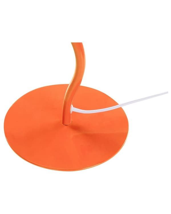 Bordslampa Orange Metallbas Syntetisk Plisserad Skärm Modern Minimalistisk Design Vardagsrum Sovrum
