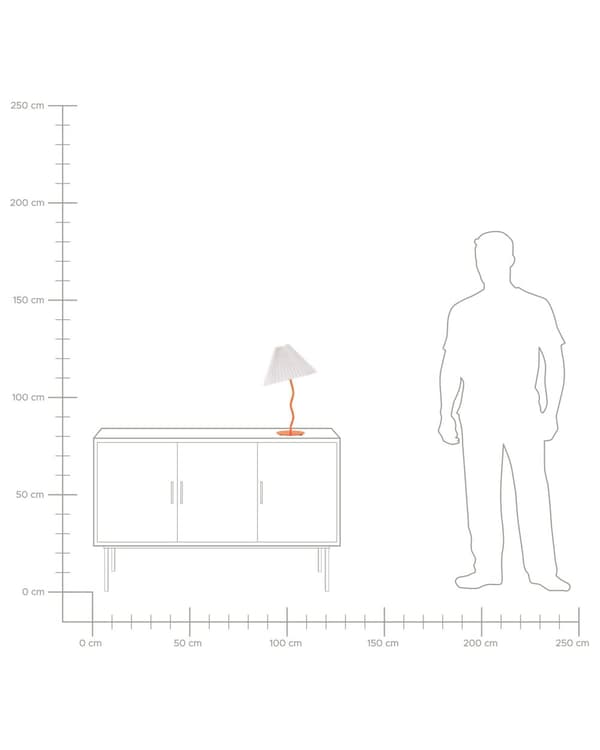 Bordslampa Orange Metallbas Syntetisk Plisserad Skärm Modern Minimalistisk Design Vardagsrum Sovrum