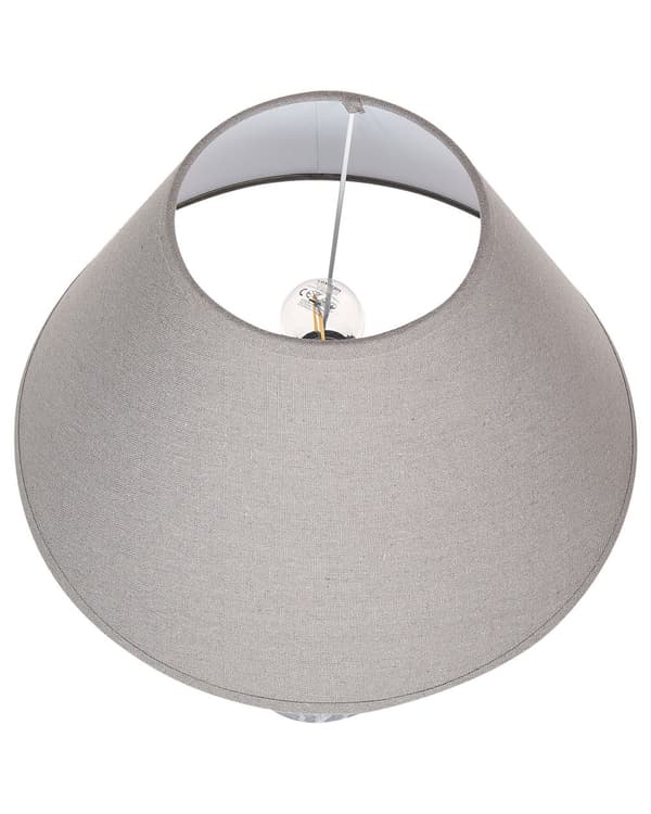 Bordslampa Grå Keramisk Bas Linne Justerbar Konskärm Modern Minimalistisk Design Vardagsrum Sovrum