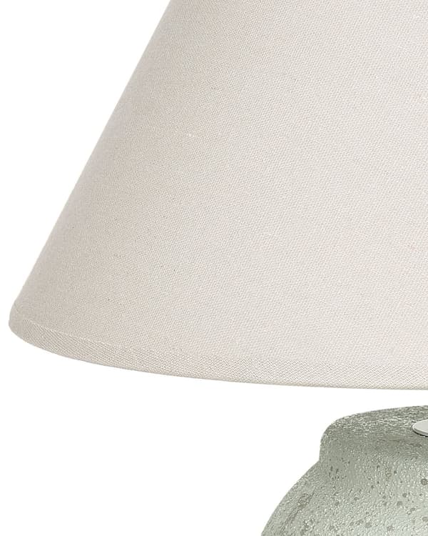 Bordslampa Vit keramikbas Linne Justerbar konskärm Sliten effekt Modern minimalistisk design Vardagsrum Sovrum