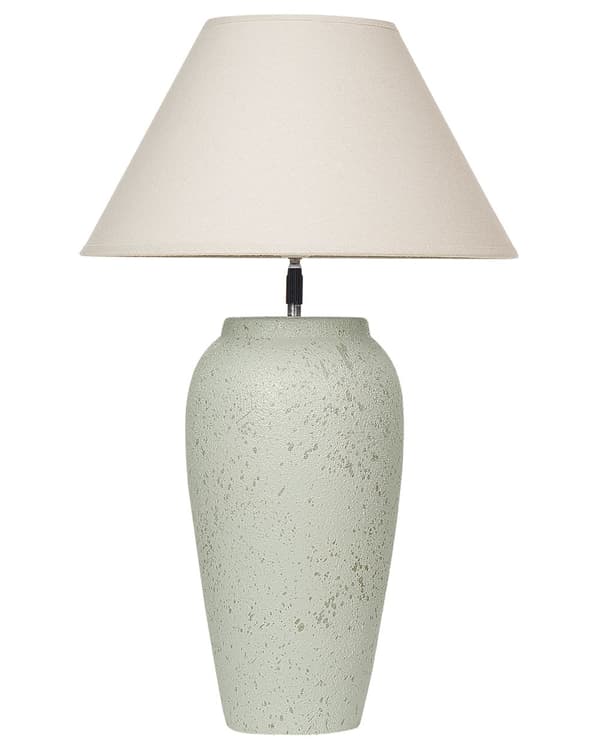 Bordslampa Vit keramikbas Linne Justerbar konskärm Sliten effekt Modern minimalistisk design Vardagsrum Sovrum