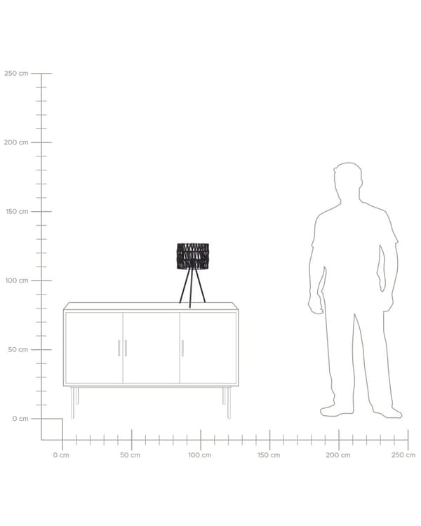 Bordslampa Svart Bomull Skärm Järn Tripod Ram Enkel Ljus Modern Design Hemtillbehör Vardagsrum
