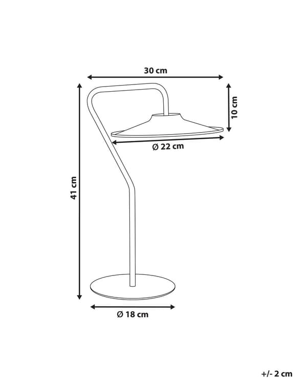 LED-bordslampa Svart 41 cm Varmt ljus Vardagsrum Sovrum Kontor Studie Modern Belysning