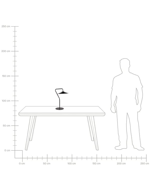 LED-bordslampa Svart 41 cm Varmt ljus Vardagsrum Sovrum Kontor Studie Modern Belysning