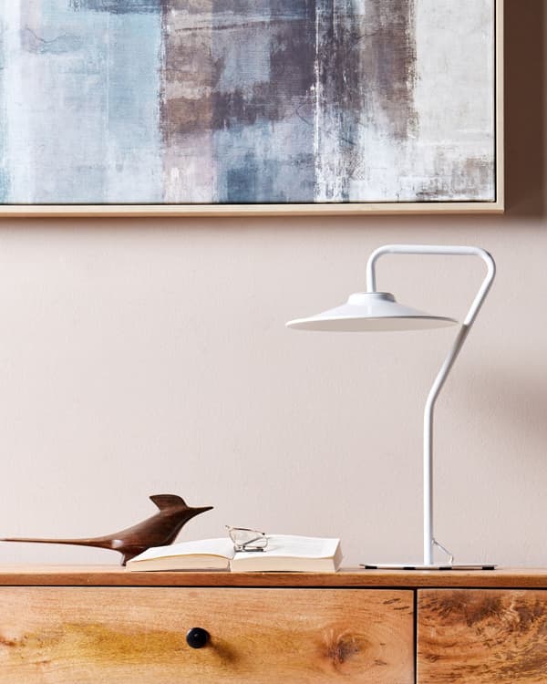 LED-bordslampa Vit 41 cm Varmt ljus Vardagsrum Sovrum Kontor Studie Modern Belysning