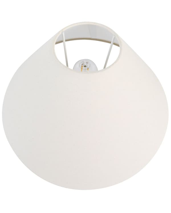 Bordslampa Ljusbeige och svart keramik 41 cm Vit konskärm Handgjord Sängbord Vardagsrum Sovrum Belysning