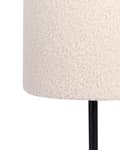 Miniatyrbild 7 av 10: Sänglampa Beige Boucle Trumskärm Metallbas 40 cm Modern stil Vardagsrum Sovrum