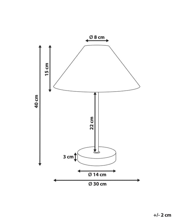 Bordslampa Beige och Svart Pappersrep Konskärm Metallfot Sängbord Vardagsrum Sovrum Belysning