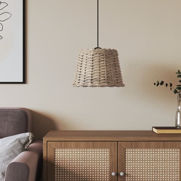 vidaXL Kattovalaisimen varjostin ruskea Ø30x20 cm paju -  Lampunvarjostimet