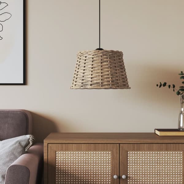 vidaXL lampeskærm til loftlampe Ø38x23 cm flet brun -  Lampeskærme