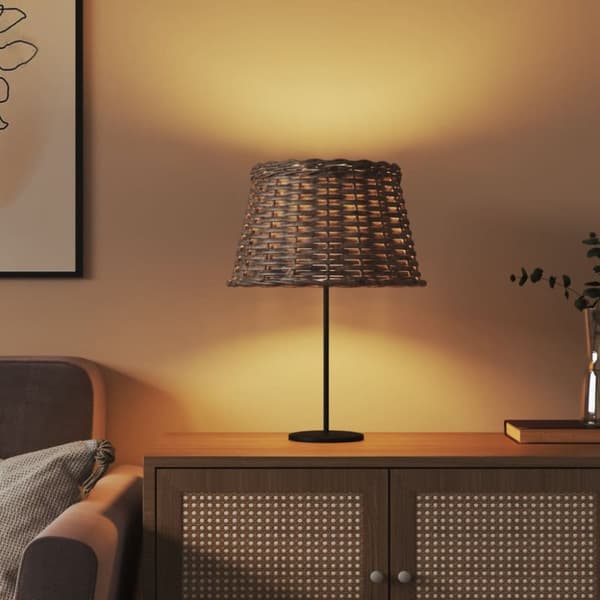 vidaXL lampeskærm Ø38x23 cm flet brun - Lampeskærme