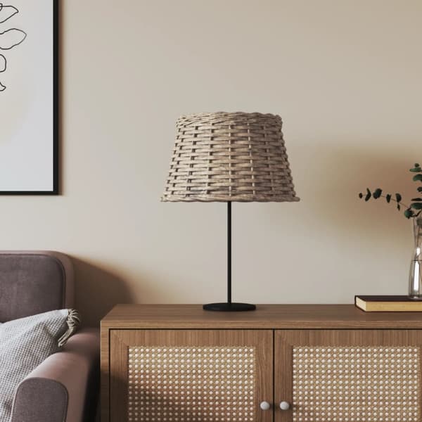 vidaXL lampeskærm Ø38x23 cm flet brun - Lampeskærme