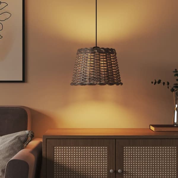 Lampeskærme - Living lampeskærm til loftlampe Ø30x20 cm flet brun