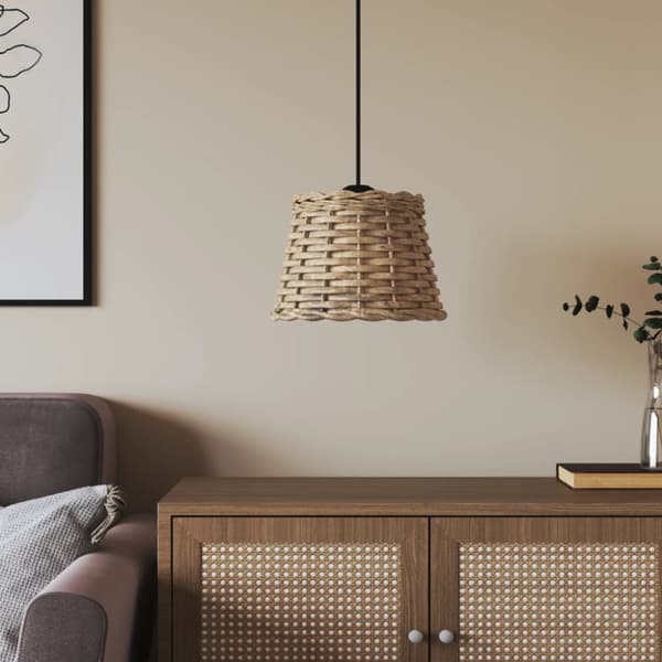 Lampeskærme - Living lampeskærm til loftlampe Ø20x15 cm flet brun