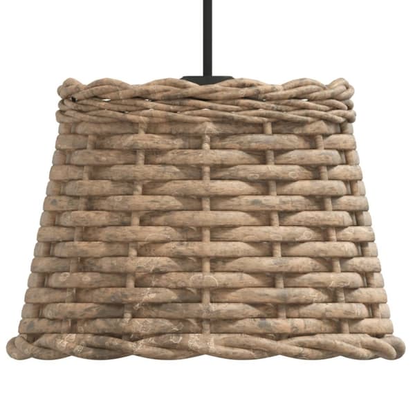 Lampeskærme - Living lampeskærm til loftlampe Ø20x15 cm flet brun
