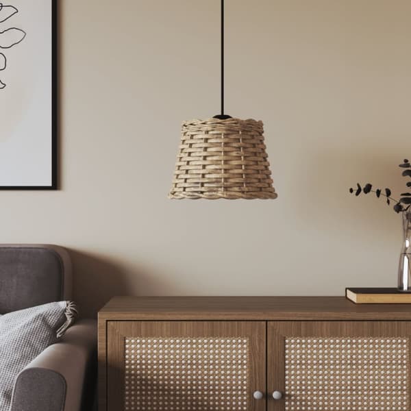Lampeskærme - Living lampeskærm til loftlampe Ø20x15 cm flet brun