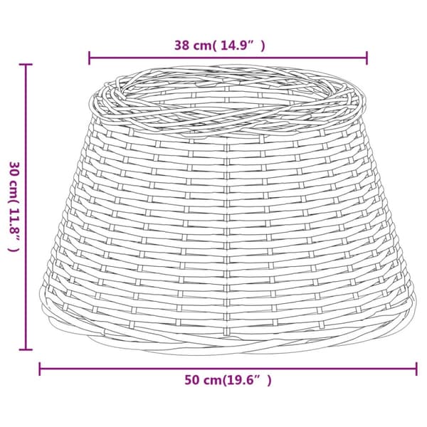 Lampskärm brun Ø50x30 cm korgmaterial