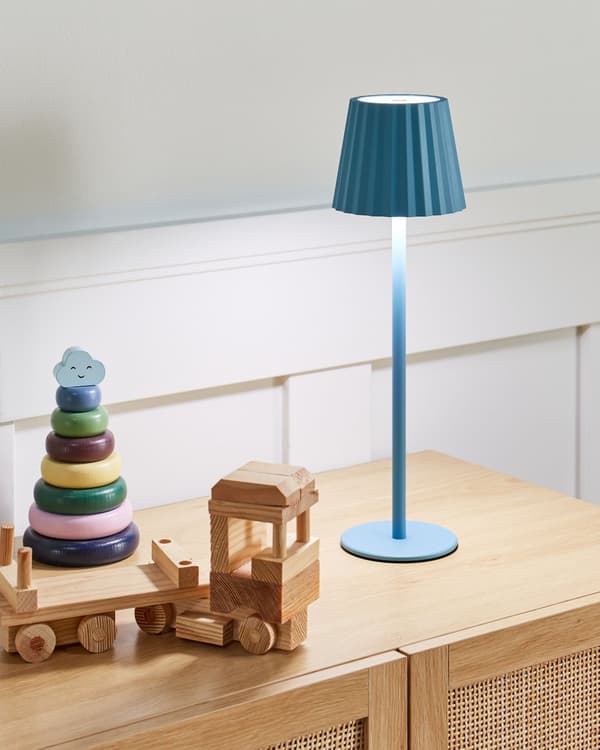 Bordslampa Matt Ljusblå Aluminium Järn Inomhus Touchknapp Utomhus Modern Design