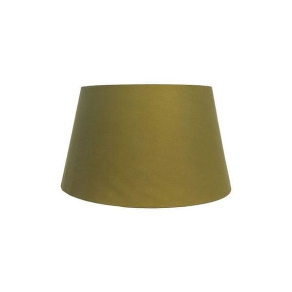 Rund konisk olivgrön lampskärm ø35/26 x 24