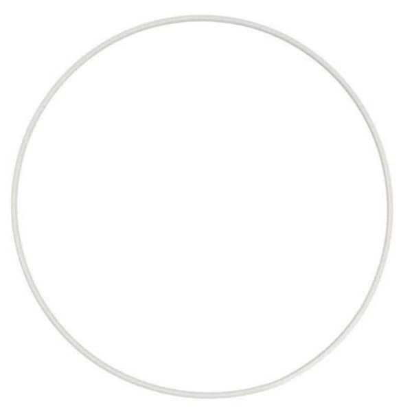 Rilsan cirkel lampskärm ram Diameter 45 cm vit