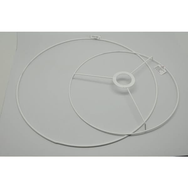 Ensemble armatur för lampskärm - MÉGACRÉA - Konisk - Ø25 cm - Ø30 cm - Vit