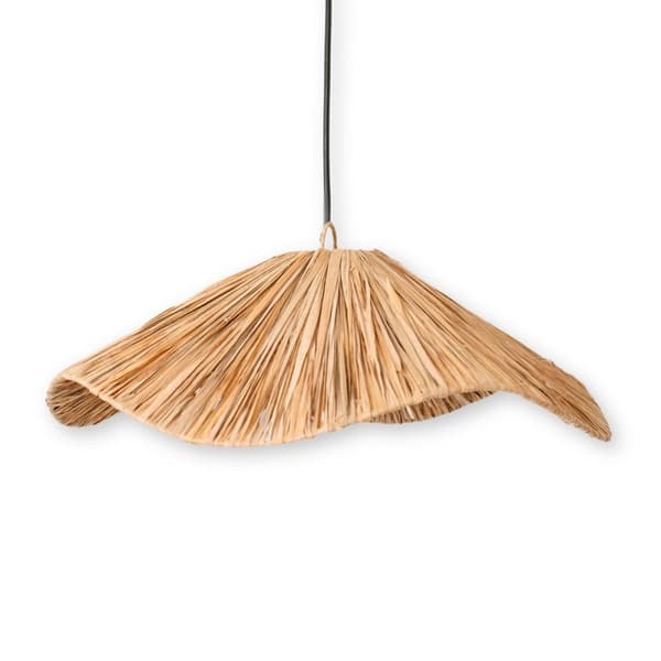 Rootz Boho Lampeskærm – Stor Raffia Loftslampe – Naturlig Pendel – Håndlavet Loftslampe Lavet af Raffia TAMPAH (Ø 53 cm)
