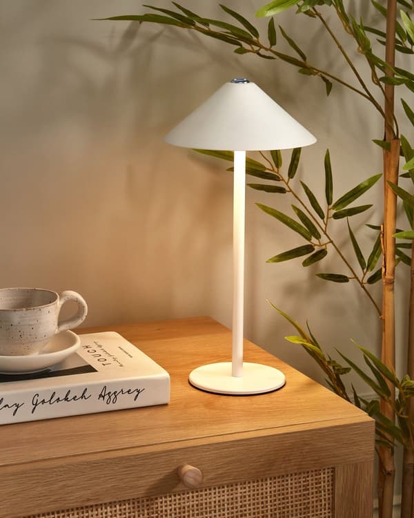 Bordslampa Vit Aluminium Inomhus Utomhus Modern med Touch Knapp USB-kabel Trådlös Laddning