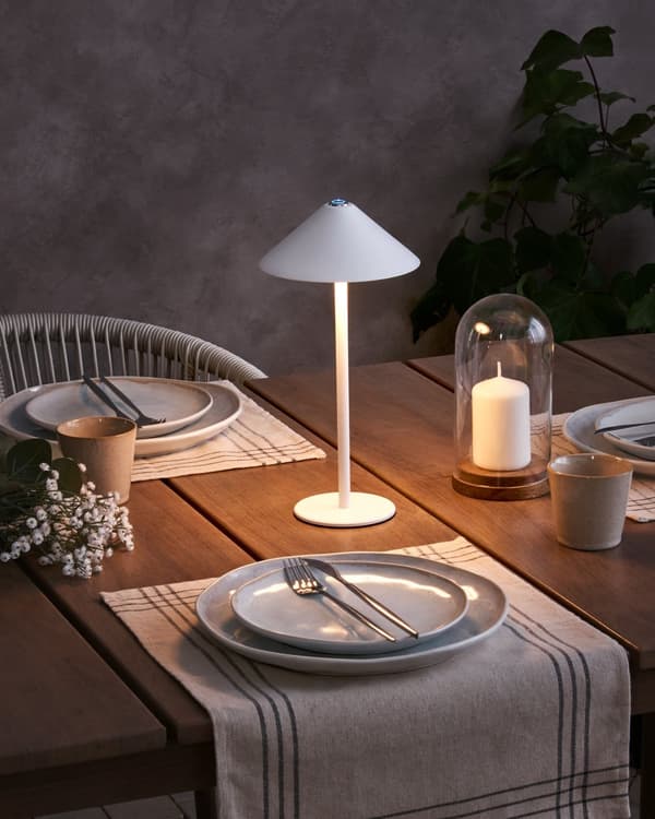 Bordslampa Vit Aluminium Inomhus Utomhus Modern med Touch Knapp USB-kabel Trådlös Laddning