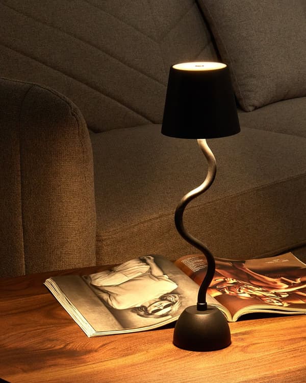 Bordslampa Svart Järn Aluminium Inomhus Utomhus Modern med Touch Knapp USB-kabel Trådlös Laddning