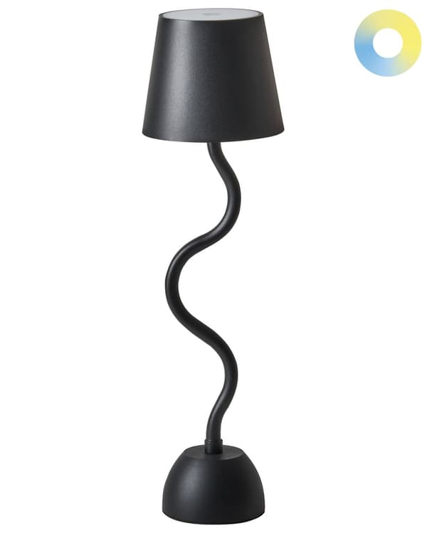 Bordslampa Svart Järn Aluminium Inomhus Utomhus Modern med Touch Knapp USB-kabel Trådlös Laddning
