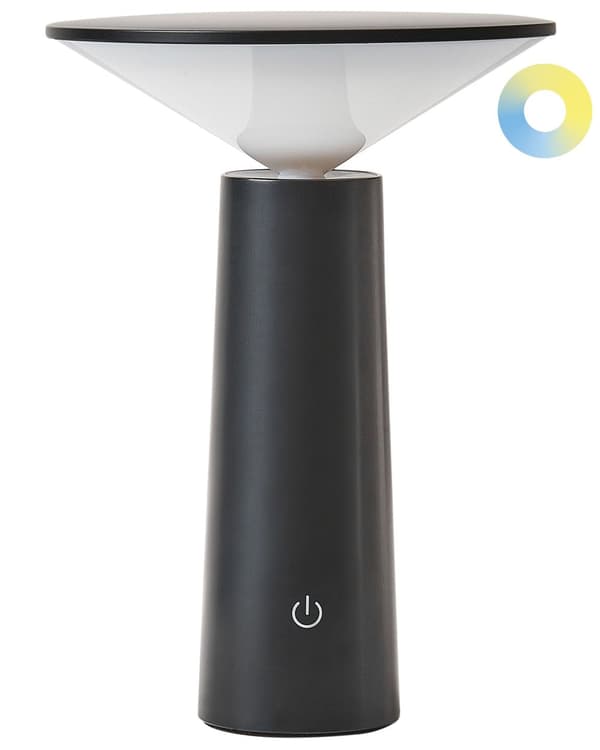 Bordslampa Svart Järn Touchknapp Trådlös Portabel Inomhus Utomhus Minimalistisk Modern Design
