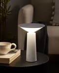 Miniatyrbild 5 av 11: Bordslampa Vit Järn Touchknapp Trådlös Portabel Inomhus Utomhus Minimalistisk Modern Design