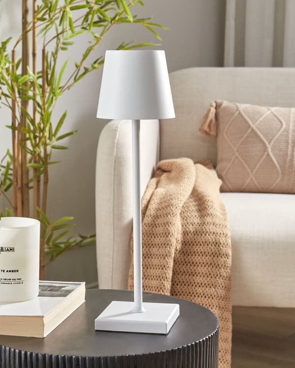 Bordslampa Vit Aluminium Inomhus Utomhus Modern med Touch-knapp USB-kabel Laddning Trådlös