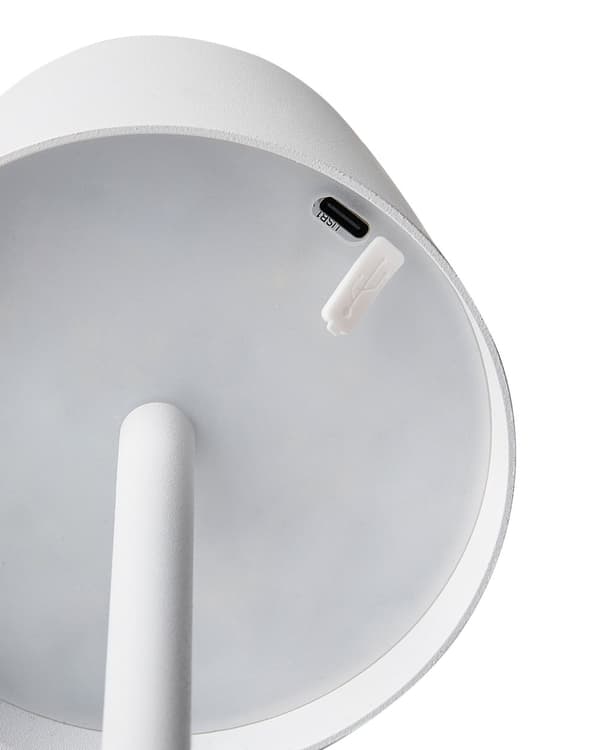 Bordslampa Vit Aluminium Inomhus Utomhus Modern med Touch-knapp USB-kabel Laddning Trådlös