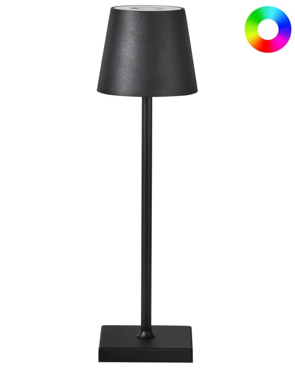 Trådlös Bordslampa Svart Järn Aluminium Inomhus Utomhus Touchknapp RGB Modern