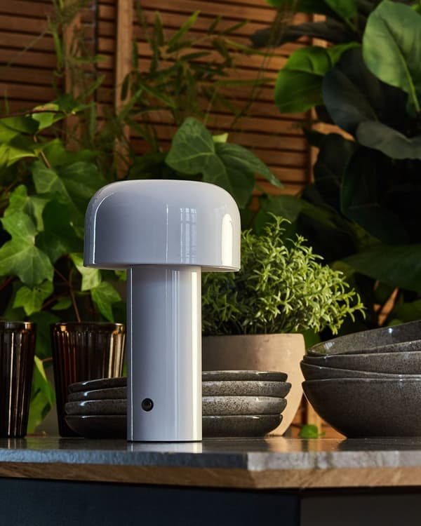 Svamplampa Bordslampa Touch-knapp Vit Järn Inomhus Utomhus Modern Design