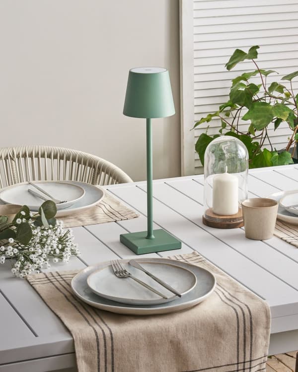 Bordslampa Grön Aluminium Inomhus Utomhus Modern med Touch-knapp USB-kabel Laddning Trådlös