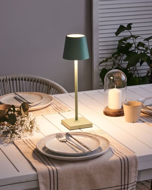 Bordslampa Grön Aluminium Inomhus Utomhus Modern med Touch-knapp USB-kabel Laddning Trådlös