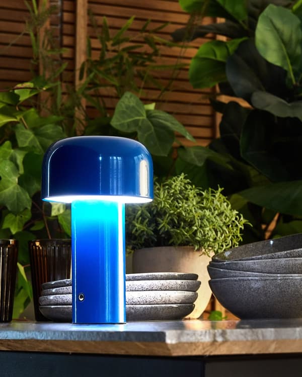 Bordslampa Matt Ljusblå Aluminium Järn Inomhus Touchknapp Utomhus Modern Design