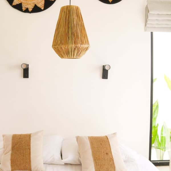 Rootz Lampshade Kattovalaisin Riipus pyöreä ENDAH valmistettu Raffiasta