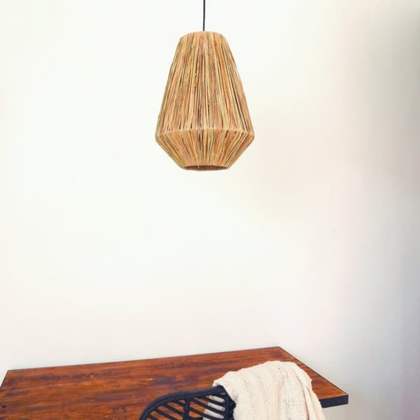 Rootz Lampshade Kattovalaisin Riipus pyöreä ENDAH valmistettu Raffiasta