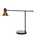 Miniatyrbild 6 av 11: Bordslampa Svart och Guld Metall Järn Justerbar Skärm och Arm Vardagsrum Sovrum Modern Samtida
