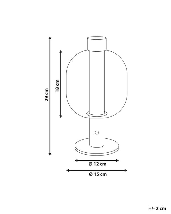 Bordslampa Svart LED Trådlös Aluminium Glasskärm Inomhus Modern