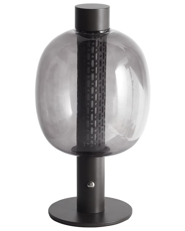 Bordslampa Svart LED Trådlös Aluminium Glasskärm Inomhus Modern
